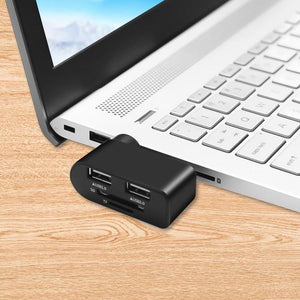 Concentrador USB giratorio 4 en 1