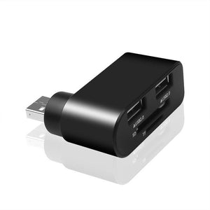 Concentrador USB giratorio 4 en 1