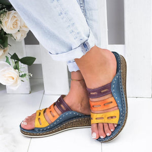 Sandalias de Moda de Costura de 3 Colores