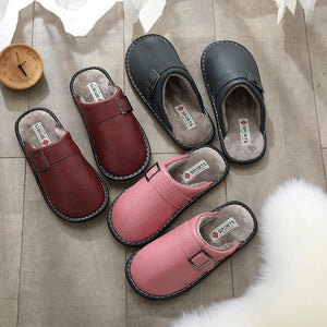 Zapatillas de Algodón de Cuero