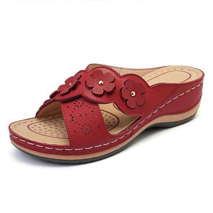 Sandalias de Cuña con Flores