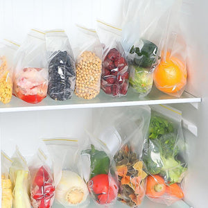 Bolsas herméticas reutilizables con cremallera para refrigerador