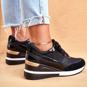 Zapatos luminosos de punta redonda