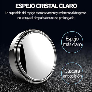 Espejos redondos pequeños con rotación de 360 ° para automóvil (2 piezas)