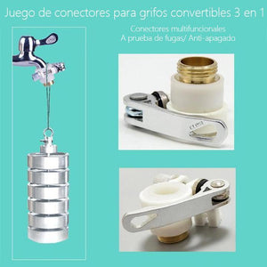Conexión de Rosca de Manguera de Latón Universal 3 en 1