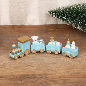 Adornos de Navidad tren de madera