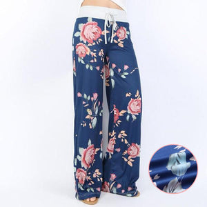 Pantalones Holgados con Estampado Floral de Yoga