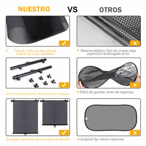 Persiana enrollable retráctil para ventana de coche/dormitorio