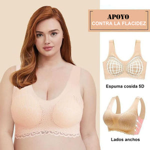 Sujetador de encaje inalámbrico Push Up Comfort a prueba de golpes