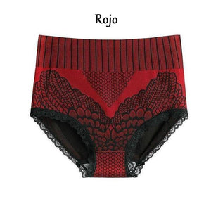 Ropa interior de algodón de cintura alta para mujer