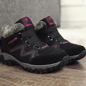 Botines de piel con vellosidades