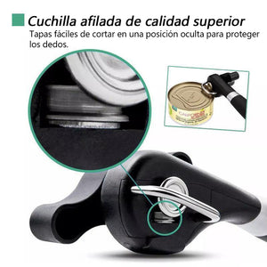 Abrelatas de corte seguro de acero inoxidable