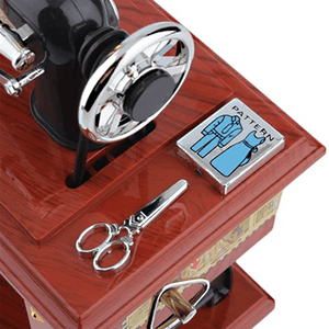 Mini Máquina de Coser de Madera, Caja de música