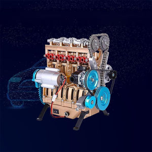 Modelo de motor de coche de metal completo de 8 cilindros