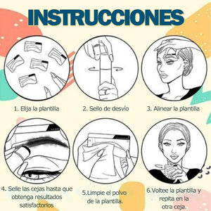 Kit para dar forma a las cejas (con 12 plantillas para dar forma a las cejas)