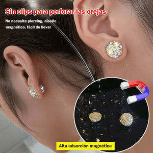 Pendientes magnéticos superbrillantes