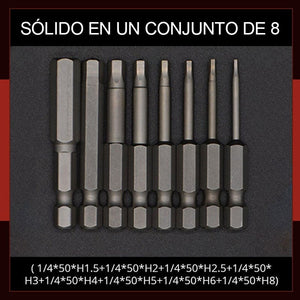 Conjunto de puntas hexagonales magnéticas de acero S2
