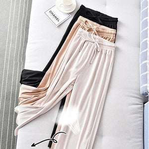 Pantalones Anchos de Seda para Mujer