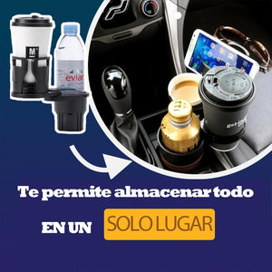 Portavasos y organizador multiusos para coche
