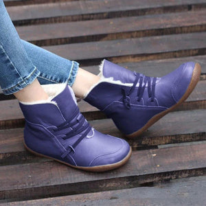 Botas Cálidas de Tacón Plano, 4 Colores