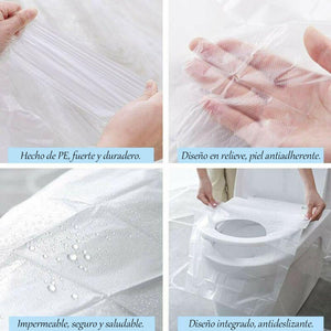 Cubierta de asiento de inodoro de plástico desechable biodegradable