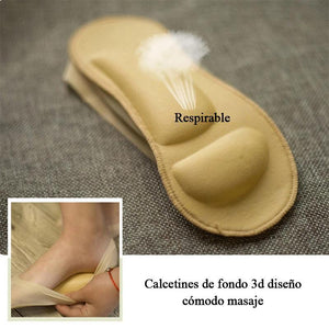 Calcetines Invisibles Acolchados con Masaje de Pies 3D para Mujeres