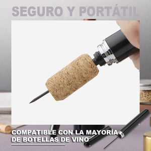 Abridor de botellas con bomba de presión de aire