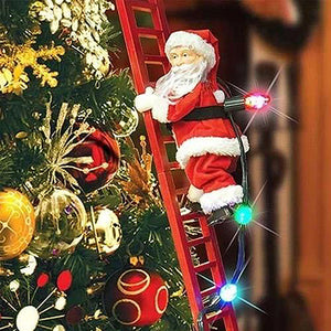 Escalera de felpa eléctrica Papá Noel que sube