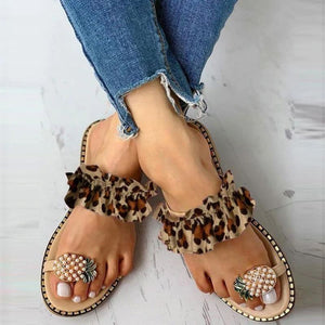 Pantuflas de piña de verano para mujer