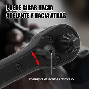 Llave de trinquete para portabrocas 2 en 1