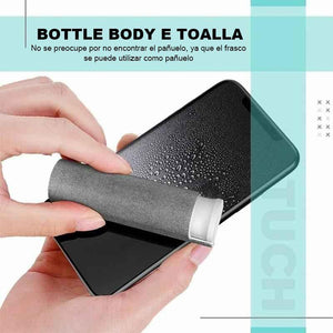 2 en 1 Botella de Spray de Limpieza de Pantalla y Paño
