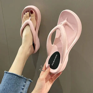 Chanclas de cuña de fondo grueso
