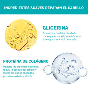 Crema correctora de proteínas para cabellos alisados