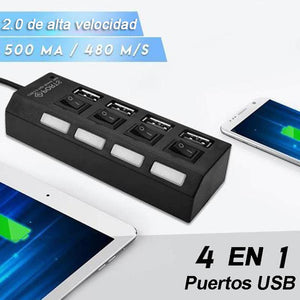 Hub USB multipuerto de alta velocidad