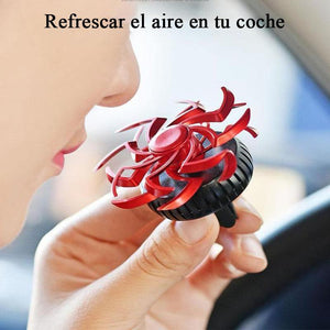 Ambientador de coche de doble hélice (con tabletas de aromaterapia)