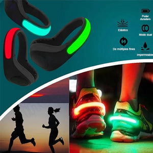 Luz de clip de zapato que emite luz LED (1 par)