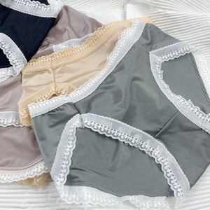 Bragas de seda real para mujeres de encaje