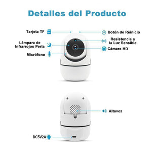Cámara de Seguridad WiFi Aplicación Móvil Reconocimiento de la Cara Humana