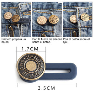 Botón Retráctil de Vaqueros (5 Piezas)