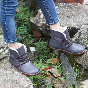Botas Cálidas de Tacón Plano, 4 Colores