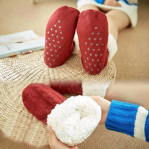 Calcetines Antideslizantes, Tejido de Felpa Extra Larga