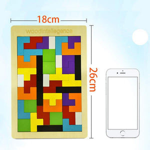 Rompecabezas de Tetris de Madera
