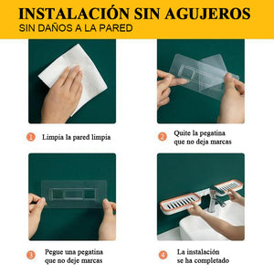 Estante de esquina para baño sin perforaciones