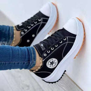 Nuevos zapatos de lona de suela gruesa para primavera y verano