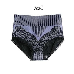 Ropa interior de algodón de cintura alta para mujer