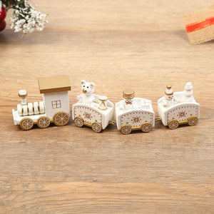 Adornos de Navidad tren de madera