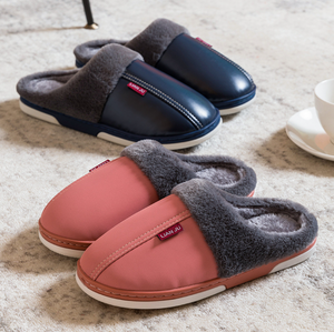 Zapatillas PU impermeables y antideslizantes a prueba de pelusas