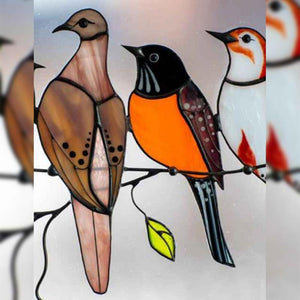 Colgantes de Vidriera de Pájaros - Regalo del Día de la Madre