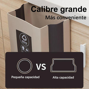 Contenedor de basura plegable creativo montado en la pared