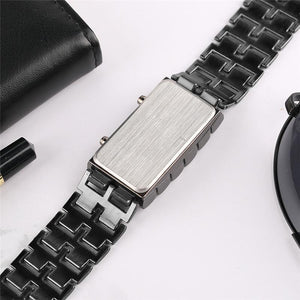 Reloj de pulsera digital de acero inoxidable con LED Lava para hombre